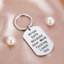 Load image into Gallery viewer, Tritiara Graduation Keychain Gift to My Son Daughter from Mom And Dad Drive Safe for Valentine Day Gifts Birthday Class 0f 2020 (Because Your Mom Loves You Keychain)

