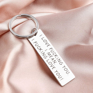 Birthday Gift Funny Couple Keychain for Boyfriend Husband from Girlfriend Wife Him Her His i Love You Teen Wedding Anniversary Valentine Christmas Key Ring