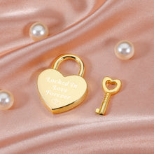 Load image into Gallery viewer, Heart Lock Gifts for Boyfriend Girlfriend Love Lock Keepsake for Couple Valentines Anniversary Engraved Heart Padlock Gifts for Husband Hubby Wife Fiance Romantic Gifts for Wedding Engagement Birthday
