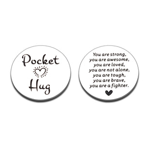 Get Well Soon Gifts for Women Men Pocket Hug Cancer Survivor Fighter After Surgery Breast Cancer Inspirational Gifts for Friends Sobriety Recovery Coworker Leaving Appreciation Birthday Double-Sided