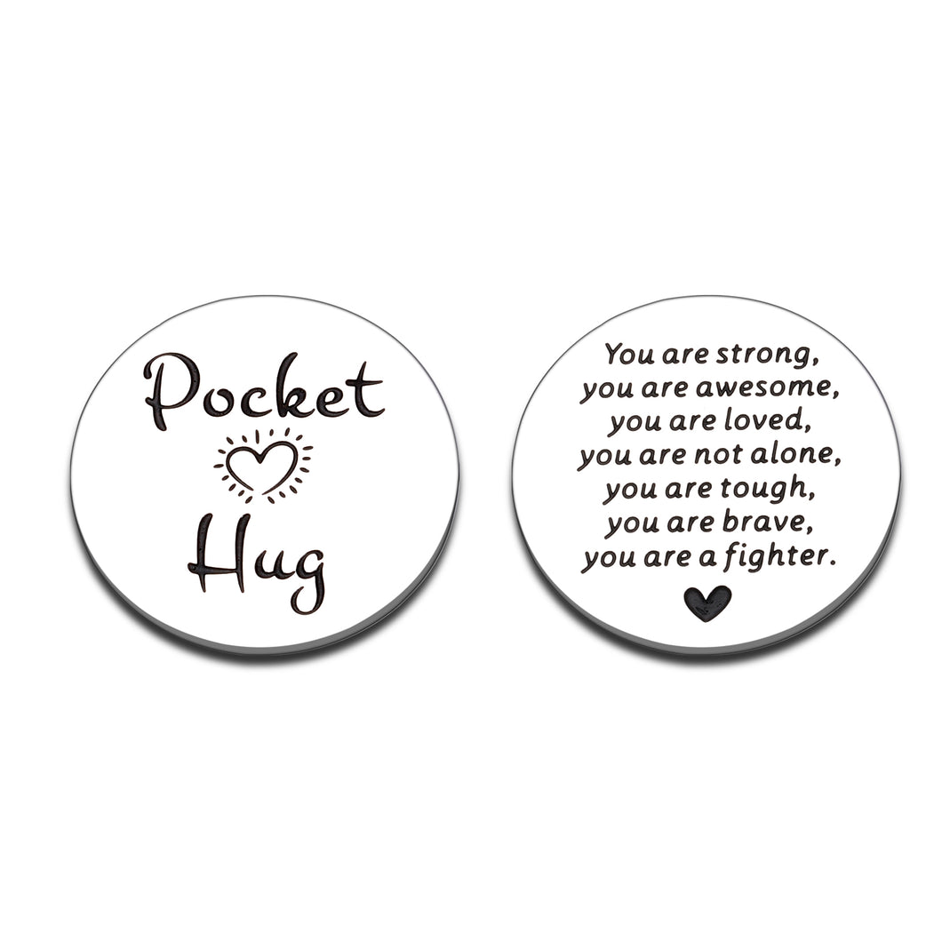 Get Well Soon Gifts for Women Men Pocket Hug Cancer Survivor Fighter After Surgery Breast Cancer Inspirational Gifts for Friends Sobriety Recovery Coworker Leaving Appreciation Birthday Double-Sided