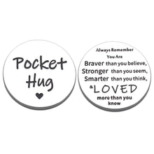 Load image into Gallery viewer, Pocket Hug Token Inspirational Gifts for Men Women Birthday Stocking Stuffers for Teen Boys Girls Christmas Long Distance Gifts for Friends Bestie Going Away Graduation Gifts for Him Her Son Daughter
