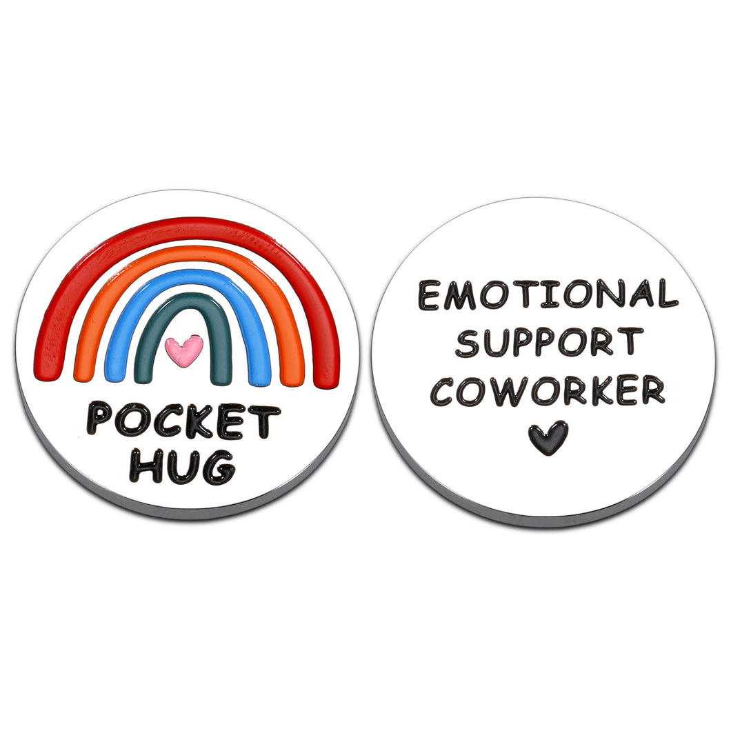 Pocket Hug Token Employee Appreciation Gifts for Coworkers Leaving Farewell Boss Day Gifts for Leader Thank You Going Away Gifts for Colleague Friend Teacher Birthday Christmas Retirement Double Sided