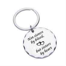 Load image into Gallery viewer, Best Friend Gifts Sister Keychain for Women Girls BFF Gift Not Sisters by Blood But Sisters by Heart Friendship Birthday Graduation Wedding Key Ring Pendant Charm
